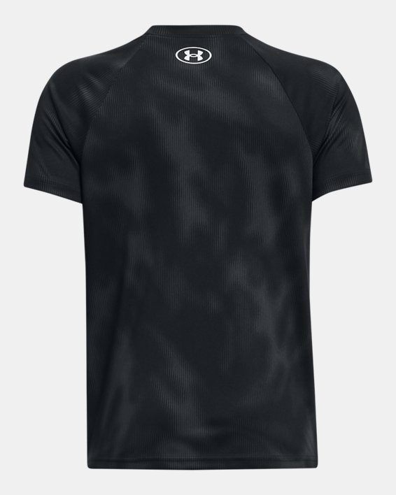 Boys' UA Tech™ Big Logo Printed Short Sleeve in Black image number 1